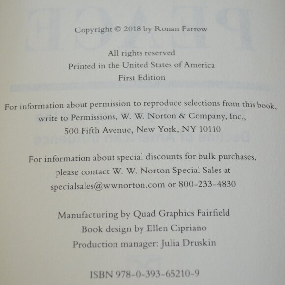 War on Peace by Ronan Farrow - Picture 3 of 4